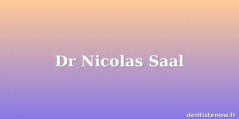 Dr Nicolas Saal