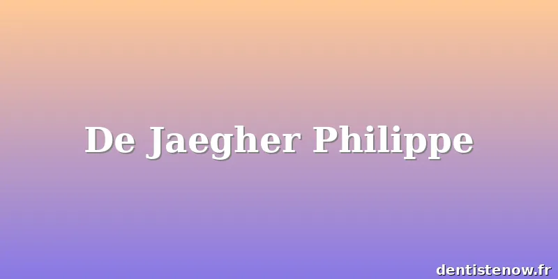 De Jaegher Philippe