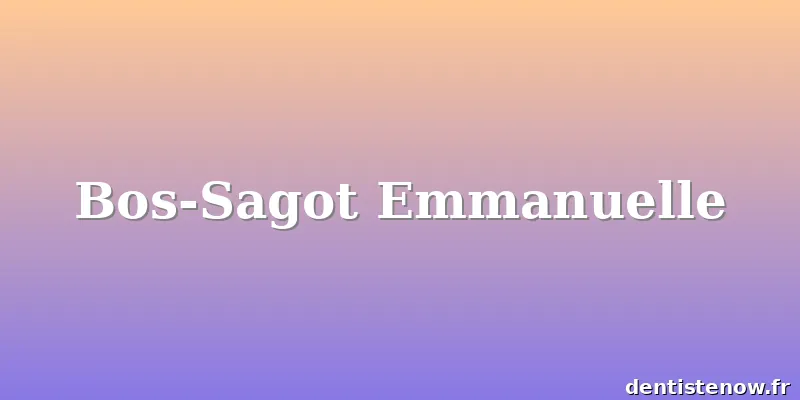 Bos-Sagot Emmanuelle