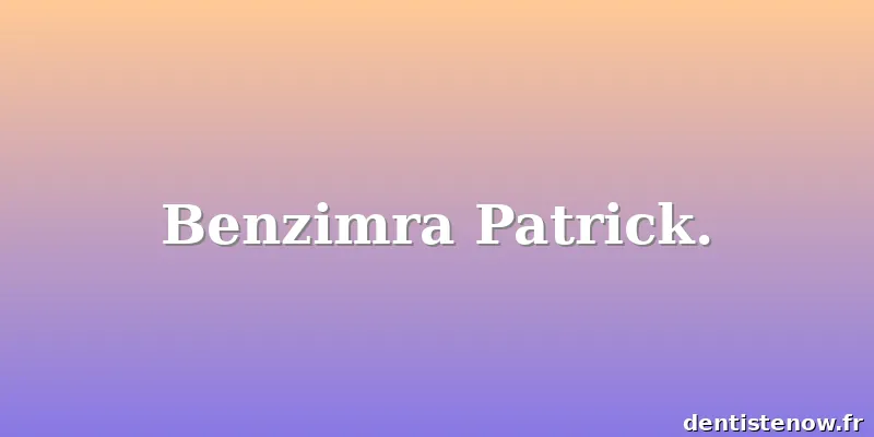 Benzimra Patrick.