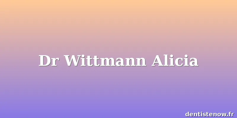 Dr Wittmann Alicia