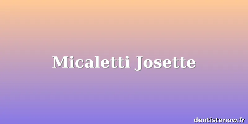 Micaletti Josette