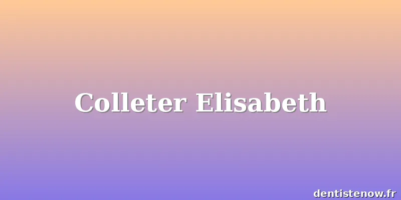 Colleter Elisabeth